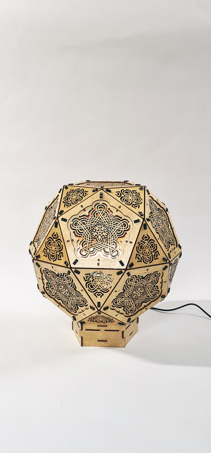 Pentagonal Reflections Shadow Lamp