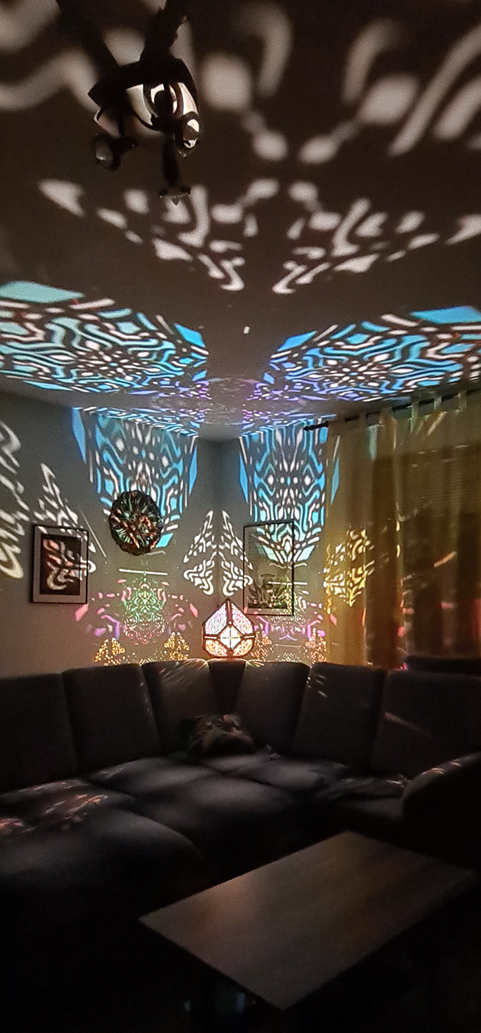 Blue Lotus Shadow Lamp