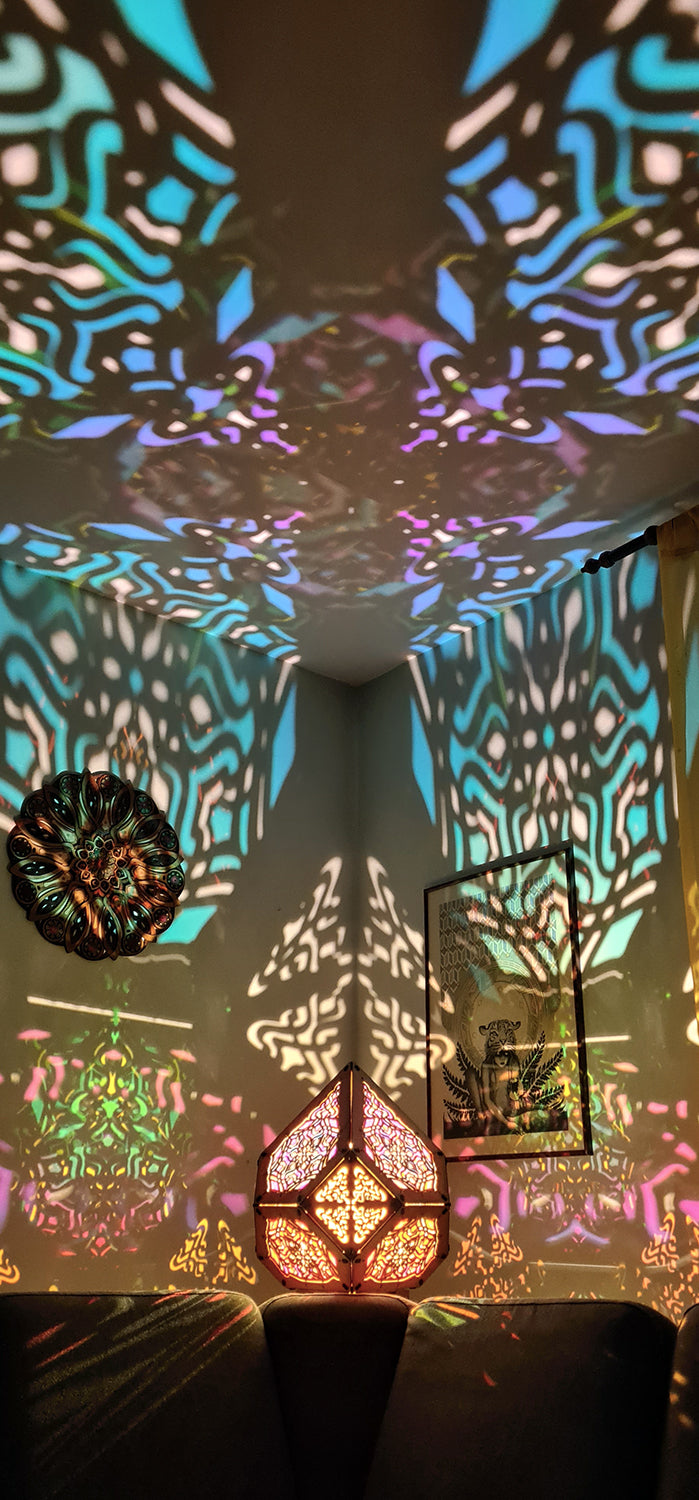 Blue Lotus Shadow Lamp