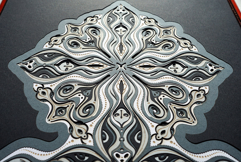Transformative dark layered paper mandala artwork mad by y0y0