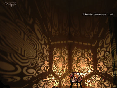 pranaya design cozy lights platonic solid with spiritual symbols