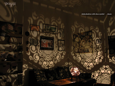 pranaya design light sculpture projecting shadows of symbols mandala